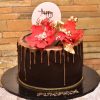 Chocolate Cake with sugar Flowers