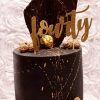 Happy Birthday Cakes, black and golden